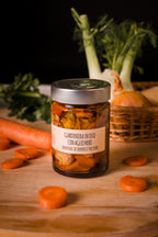 Giardiniera in olio con aglio nero