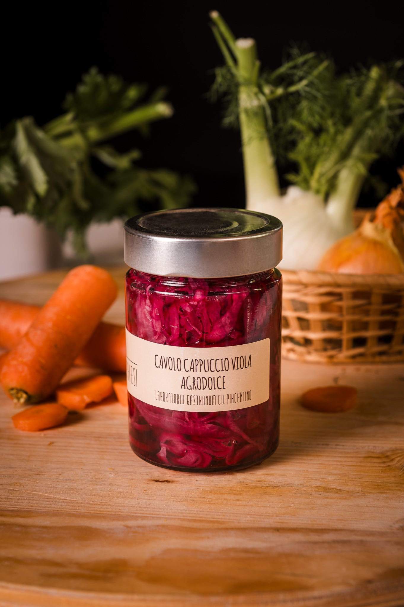 Cavolo cappuccio viola in agrodolce